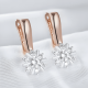 thumbnail image 2 of Aros Colgantes Flor De Circones Rosa / Dorado Dorado, 2 of 3