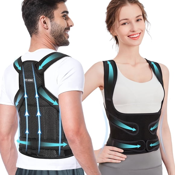 Corrector de postura Fit Geno para mujeres y hombres, ajustable