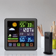 thumbnail image 4 of Reloj despertador con estación meteorológica para dormitorios, termómetro inalámbrico para interiores y exteriores, monitor de temperatura y humedad., 4 of 5