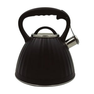 Kitchenware - Tetera De Acero Inoxidable Vintage Negra 3Lt