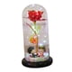 thumbnail image 2 of Flor Artificial De Lujo Con Cubierta De Vidrio Hecha A Mano Para Mamá, Mujer, Esposa, Decoración Roja, 2 of 5