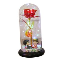 Magideal - Flor Realista En La Cubierta Flor Artificial Forever Flores Inmortales Centro De Mesa Para La Familia Mamá Novia Regalos De Vacaciones De Acción , Rojo