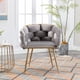 thumbnail image 1 of Luxury modern simple leisure velvet single sofa chair bedroom lazy person household dresser stool manicure table back chair gray, 1 of 3