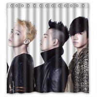 Pinghai - Cortina De Ducha Bigbang Con Ganchos (167 X 183 Cm)