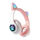 thumbnail image 1 of Auriculares Con Orejas De Gato Para Juegos Con Iluminación RGB Para Teléfonos, PC, Tableta, Rosa Y Blanco, 1 of 5