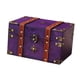 thumbnail image 5 of Joyero De Madera, Cofre Del Tesoro, Para Pendientes, Colgantes, Anillos, Color Morado, 5 of 5
