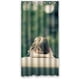 thumbnail image 1 of Cortina de ducha con ganchos para baño, diseño de niña tumbada sobre la mesa mirando al frente, 36 x 72 pulgadas, 1 of 3