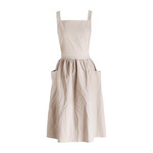 Magideal - Delantal De Cocina De Algodón Delantal De Barista Vestido De Delantal Profesional Sin Mangas Con Bolsillos Antiincrustante Para Restaurante Cocina , Avena1