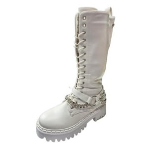 Vinnys Outlet - Bota Mujer Larga Blanco