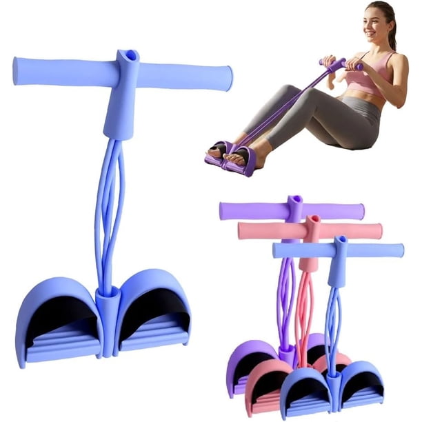 Banda resistencia yoga pedal elástica 4 tubos látex tensión adelgazante estiramiento