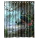 thumbnail image 1 of Cortina de ducha de pavo real con ganchos (60 x 72 pulgadas), 1 of 3