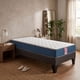 thumbnail image 1 of Cama 1.5 Plazas Europea América Azul Tela Chocolate 105x190x60 Cm Resorte Bonell Dual Side, 1 of 6