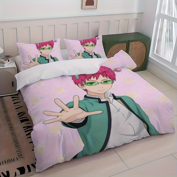Hot Fun Anime The D-Disastrous Life of S-Saiki K. Printed Pattern Suitable Suitable for Home Bedrooms Guest