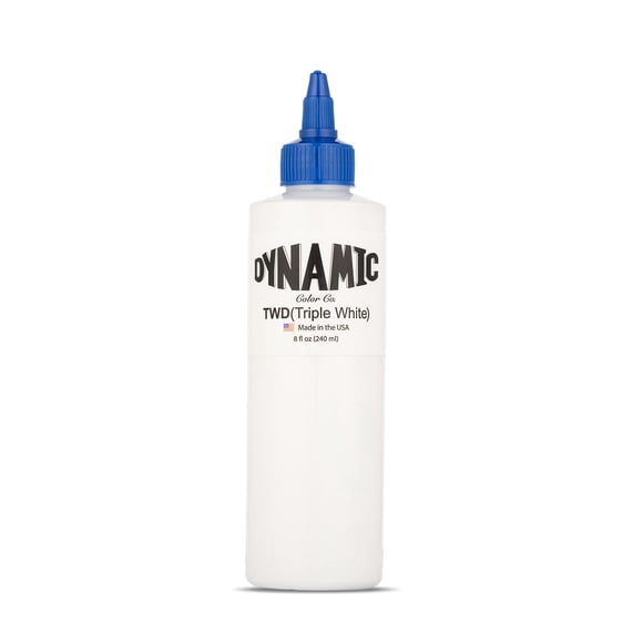 Tattoo Ink Dynamic Color Co. Botella triple blanca de 240 ml