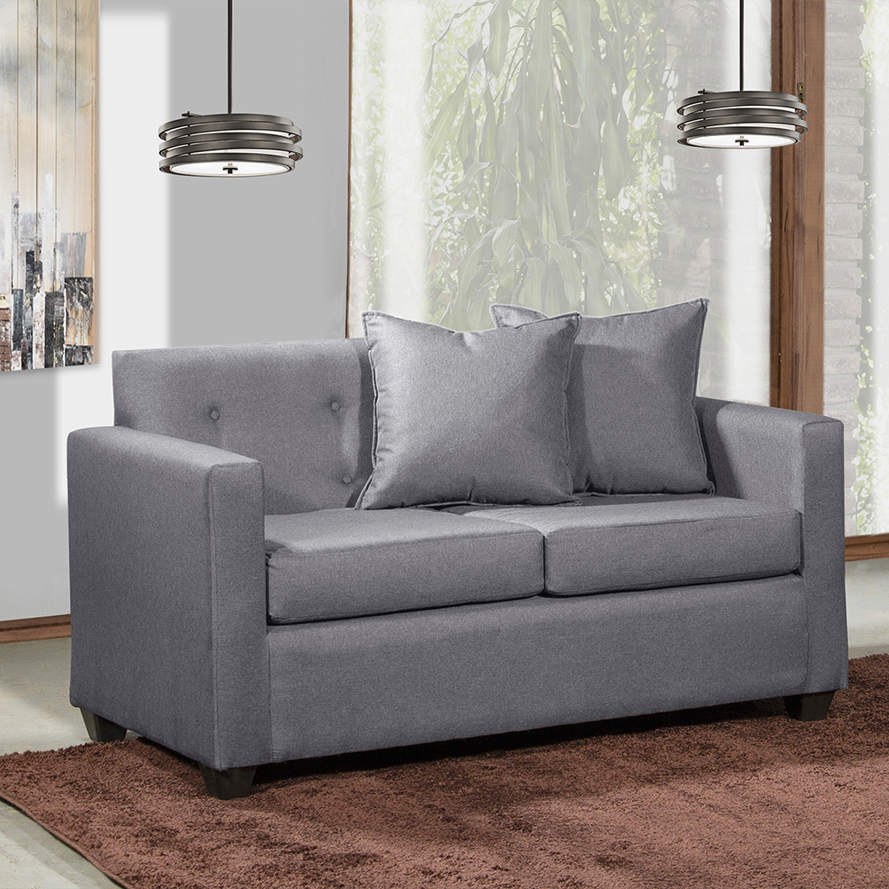 Masel - Sofa 2C Gramado Tela Gris 130X70X83