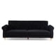 thumbnail image 1 of Sofá Futon 3 Cuerpos Con Capitone Negro, 1 of 11