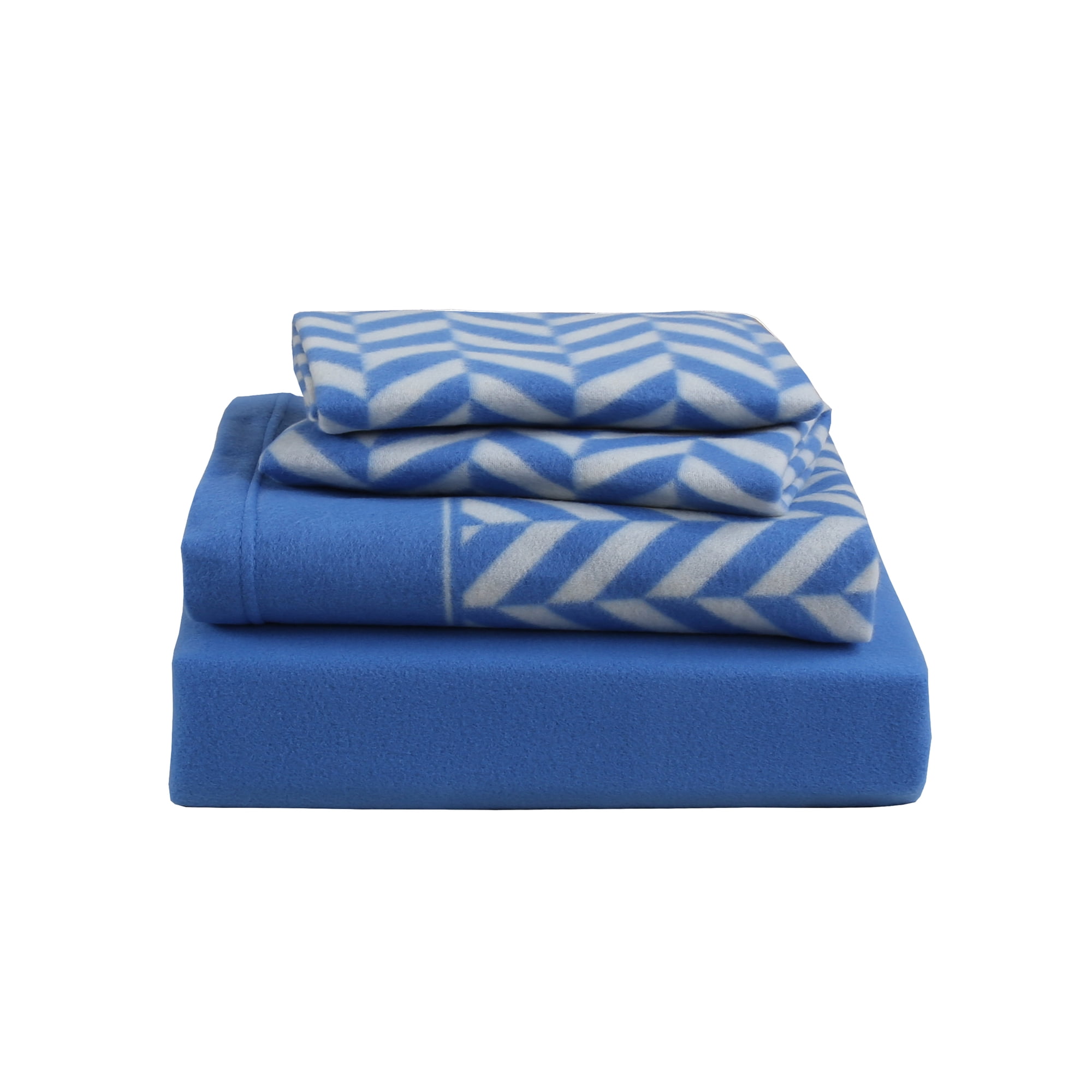 Zahr - Juego Sabanas De Polar Estampadas Azul King