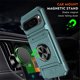 thumbnail image 3 of Para Google Pixel 9 / 9 Pro Funda de Teléfono con Soporte de Anillo para Dedo y Pata de Apoyo, Ranuras para Tarjetas, Resistente a Golpes de Alta Resistencia, Protectora Resistente Que Funciona con, 3 of 7