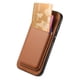 thumbnail image 3 of Funda de Cuero Magnética con Tarjetero para iPhone 16e Cubierta Delgada Marrón, 3 of 5