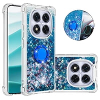 Foxdock Funda Glitter Líquida Para Xiaomi Redmi Note 14 Pro Plus 5G Con Anillo Brillante, Tpu Antichoques Y Esquinas Reforzadas, Soporte