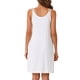 thumbnail image 3 of INSPIRE CHIC Vestido de Dormir de Modal Acanalado para Mujeres Regreso a Clases con Tirantes Dobles hasta la Rodilla para Descansar y Viajar L Blanco, 3 of 5