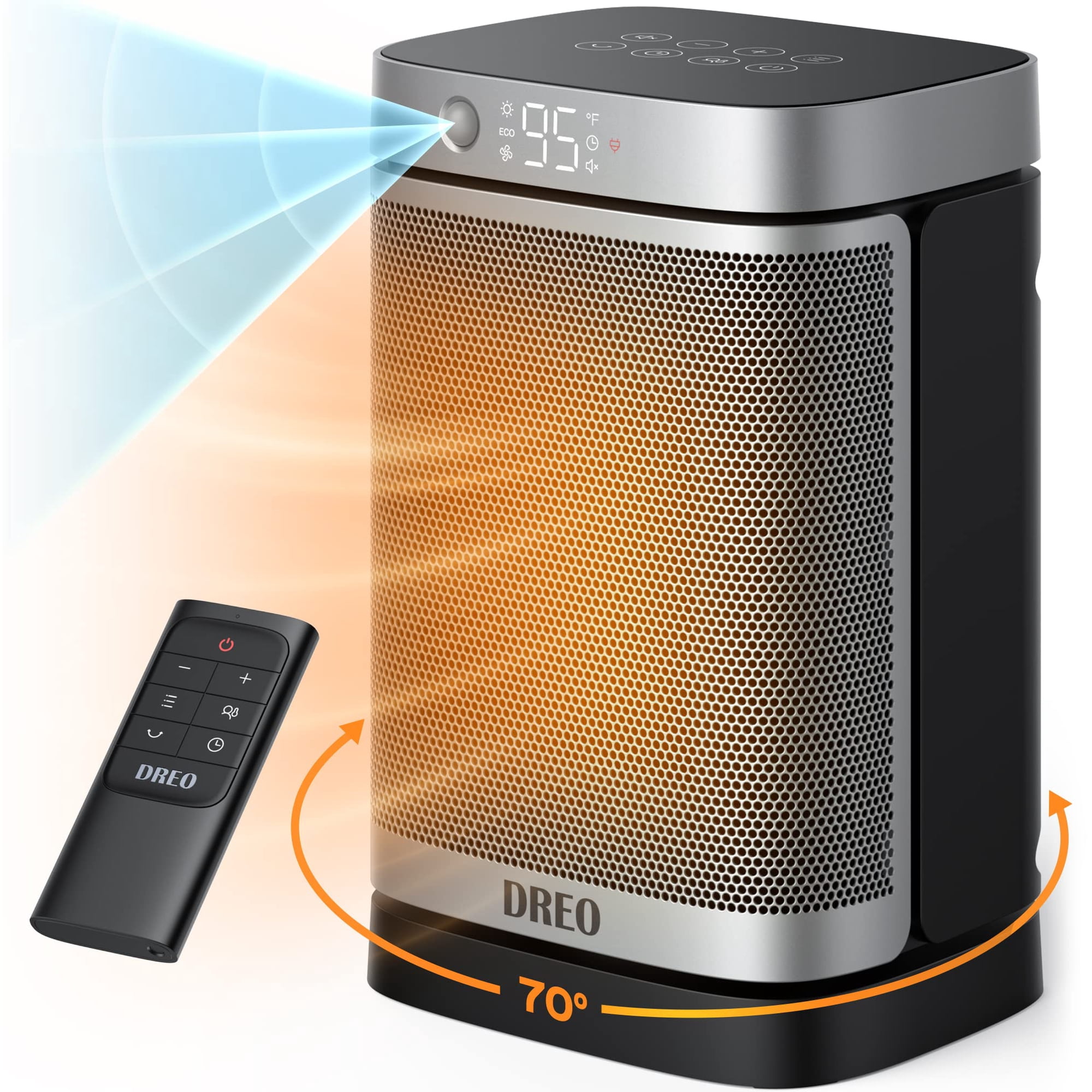 Sensor De Movimiento Space Heater Dreo De 1500 W Con Mando A Distancia