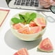 thumbnail image 4 of Cuencos de vidrio para ensalada o pasta - Cuenco de vidrio de colores con cuchara - Frutero transparente - Apto para lavavajillas, 4 of 5