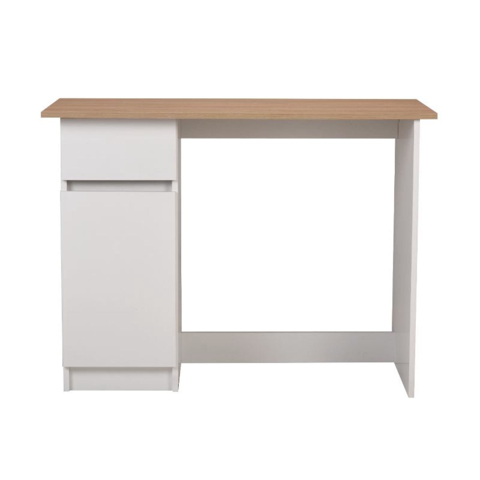 Escritorio New 1 Puerta y 1 Cajón Blanco Olmo