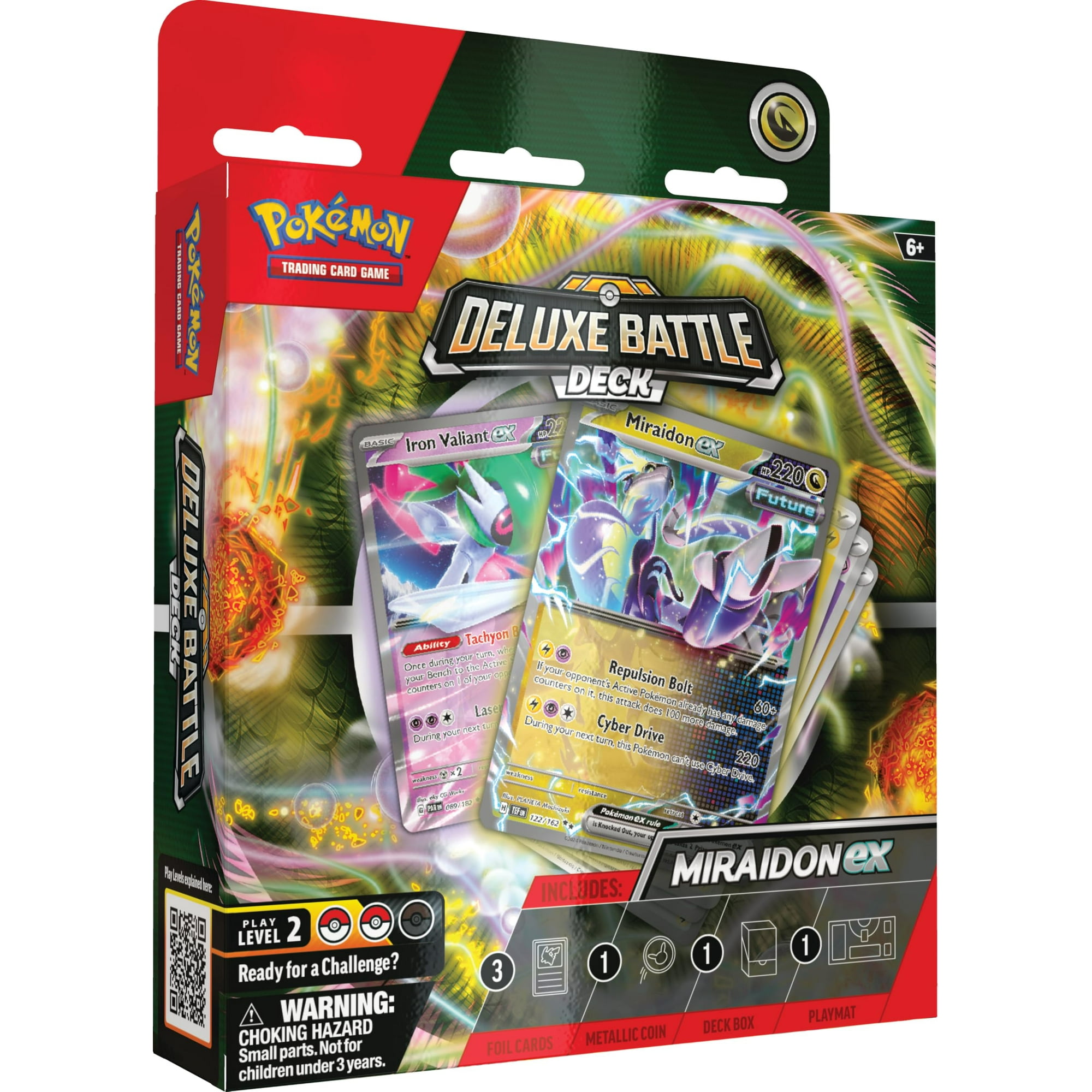 Pokémon - Juego De Cartas Coleccionables Pokemon Miraidon Ex Deluxe Battle Deck