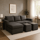 thumbnail image 2 of Sofa Seccional 3C Lusso Gris Oscuro Chaise Lounge Ambos Lados, 2 of 3