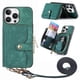 thumbnail image 1 of Funda Tipo Cartera con Correa Cruzada para iPhone 16 Pro Protección Contra Golpes Verde, 1 of 6