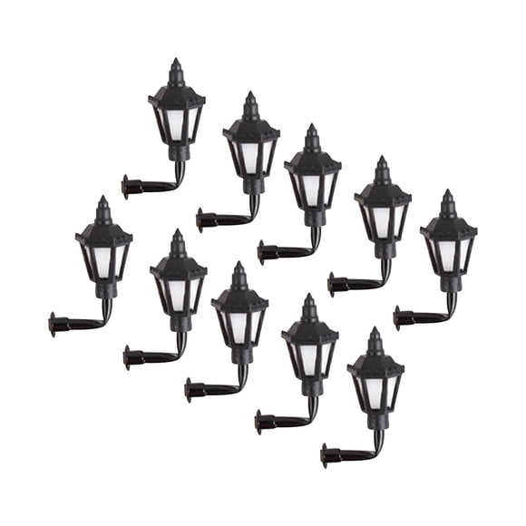 10 Uds. Apliques De Pared LED Para Casa De Muñecas Para Decoración De Casa De Muñecas 1/87 Luces De Calle Luz Fría