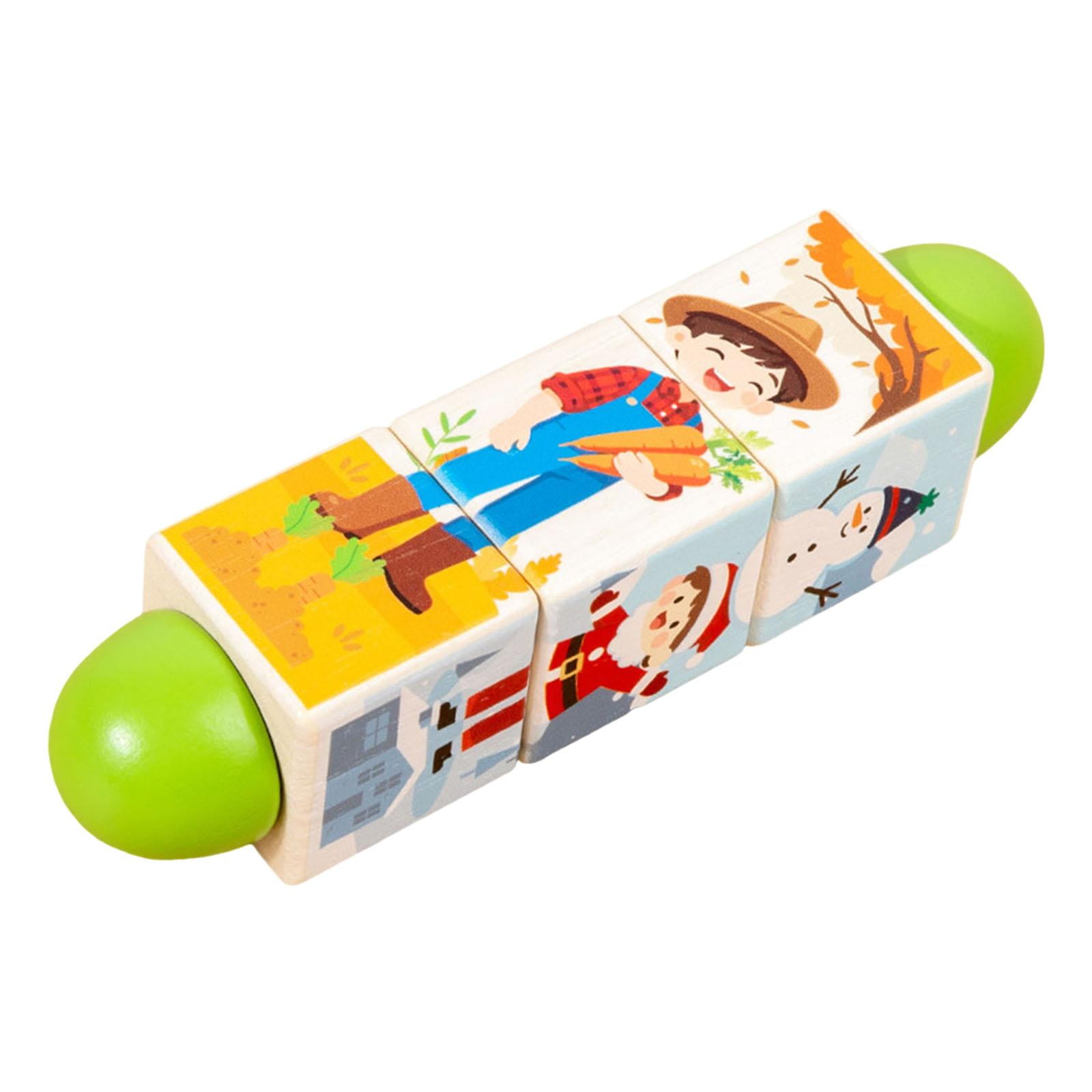 Bothyi - Juguete Educativo De Aprendizaje Con Bloques Giratorios Para Niños De 1 A 3 Años De Edad.