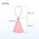thumbnail image 2 of Uxcell 20 paquete de borlas de marcador de 4.3 pulgadas con lazo colgante, borlas pequeñas suaves, rosa, 2 of 7