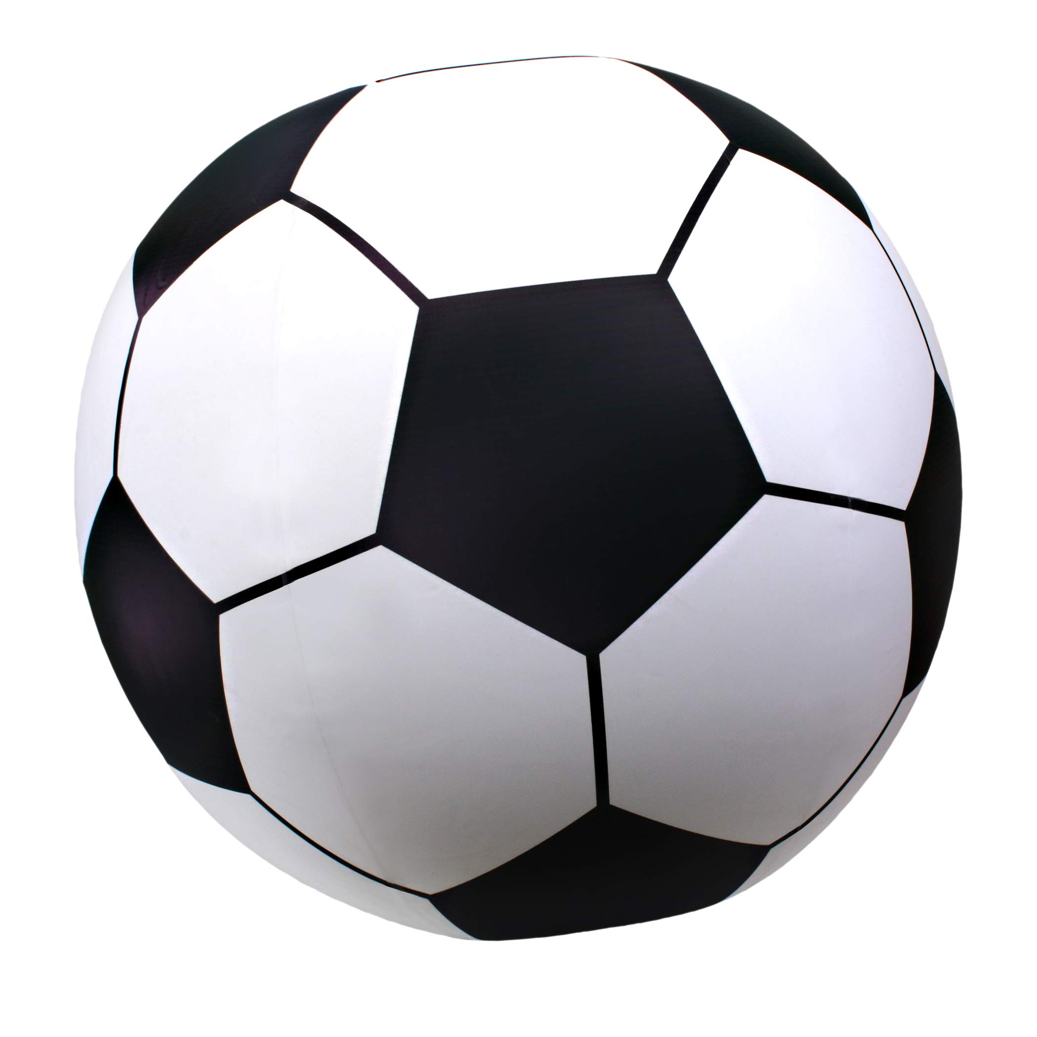 Balón De Fútbol Inflable Gofloats Giant Negro Y Blanco De 76 Cm