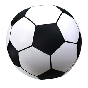 Balón De Fútbol Inflable Gofloats Giant Negro Y Blanco De 76 Cm