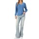 thumbnail image 2 of INSPIRE CHIC Top de Mujer de Manga Larga con Cuello en V Ligero para Primavera Otoño Blusas Casual XS Azul, 2 of 6