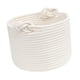 thumbnail image 2 of Cesta De Almacenamiento Redonda Decorativa Con Asas Para Estante De Armario, Lavable, Blanco, 30x18 Cm, 2 of 5