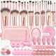thumbnail image 1 of Brochas de Maquillaje CLRDZN Kit Profesional de 70 Piezas en Rosa, 1 of 8