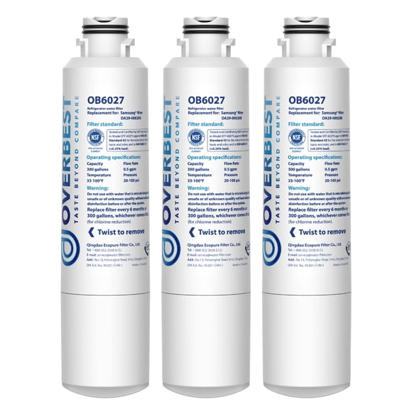Filtro de agua para refrigerador Overbest DA29-00020B para Samsung