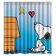 thumbnail image 1 of Cortina de ducha con diseño de perro Snoopy, juego de cortinas de baño con ganchos, tamaño 66 x 72 pulgadas, 1 of 3