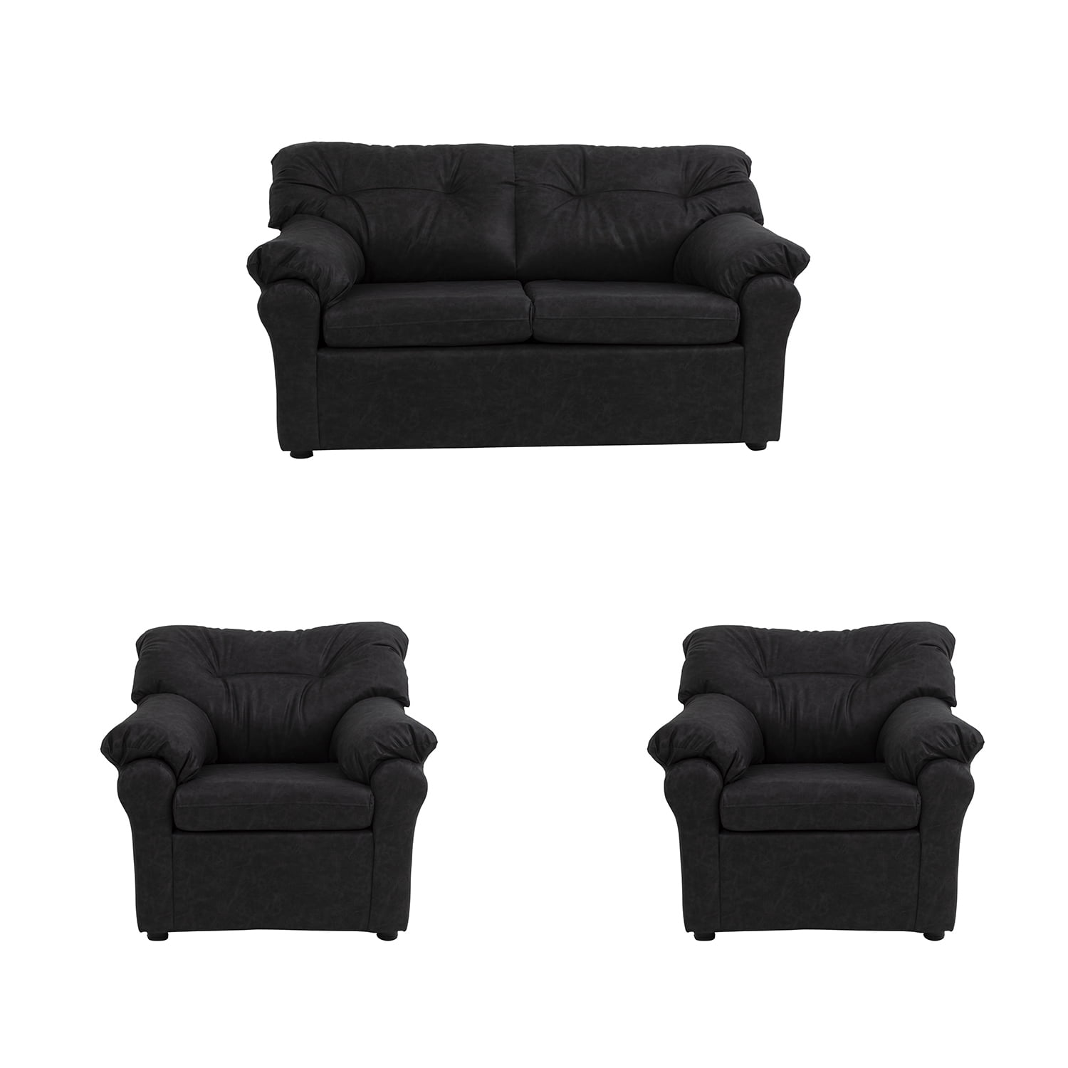 Muebles América - Living América 211 Cuero Auris Negro