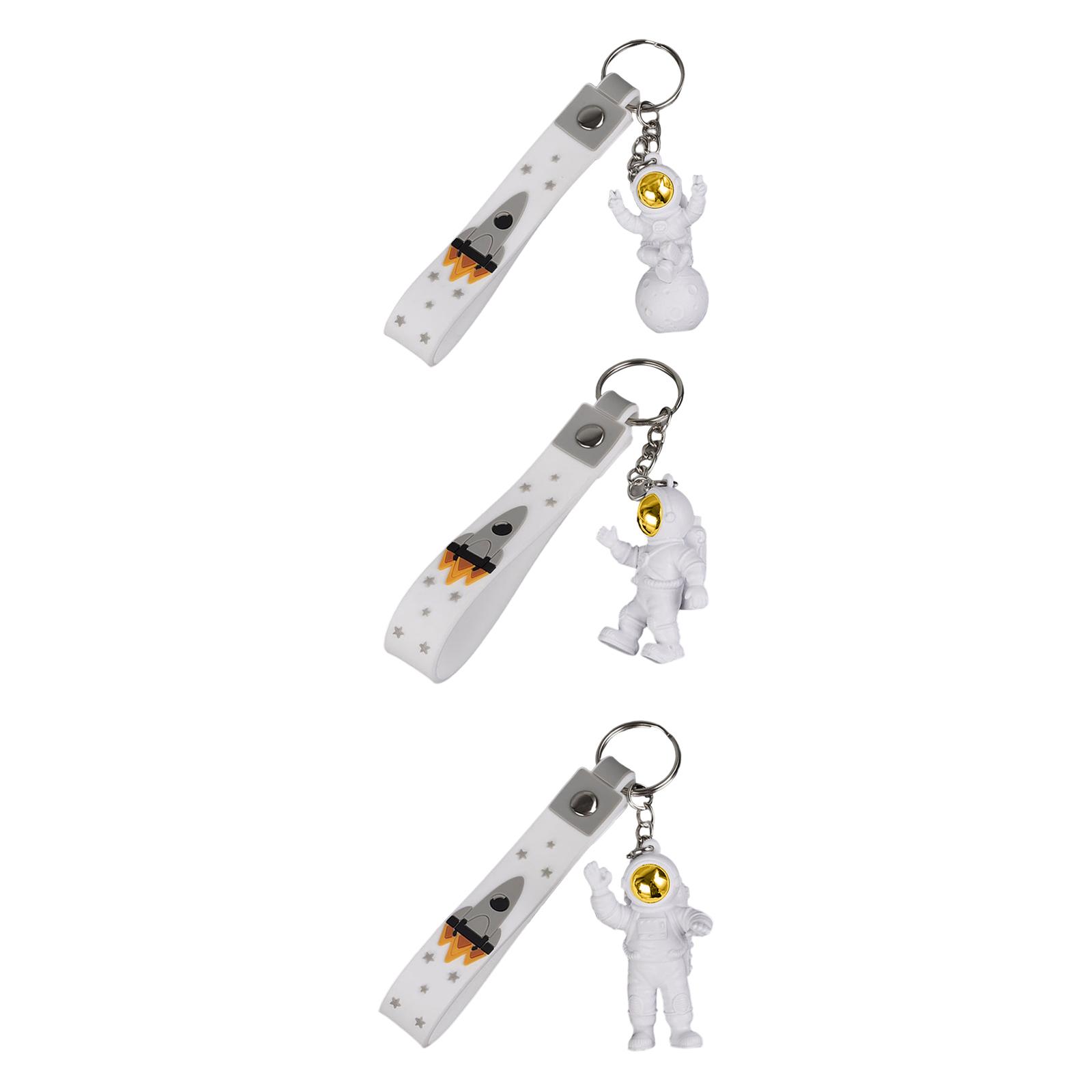 Bothyi - 3 Uds Astronauta Llavero Bolsa Colgante Adorno Colgante Dibujos Animados Cartera Decoración Aureate