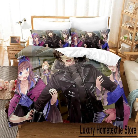 Atelier Totori The Adventurer of Arland Bedding Set three-piece set Adult Kid Bedroom Duvet cover Sets Kawaii Bed Sheets