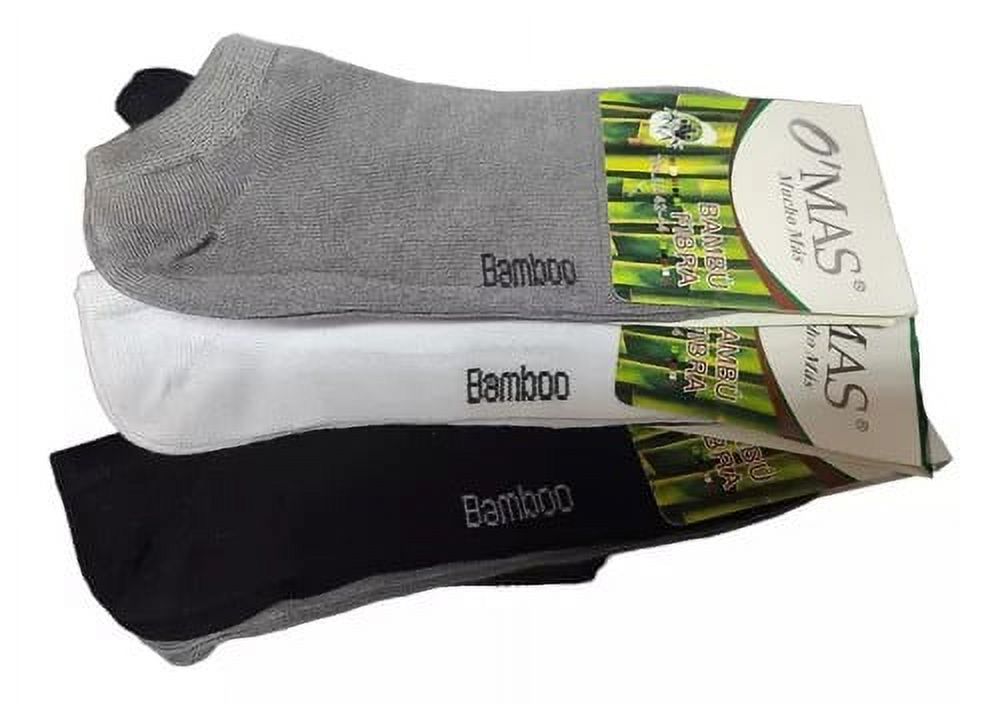 O´Mas - Calcetín Tobillera Para Hombre De Bambú - Docena
