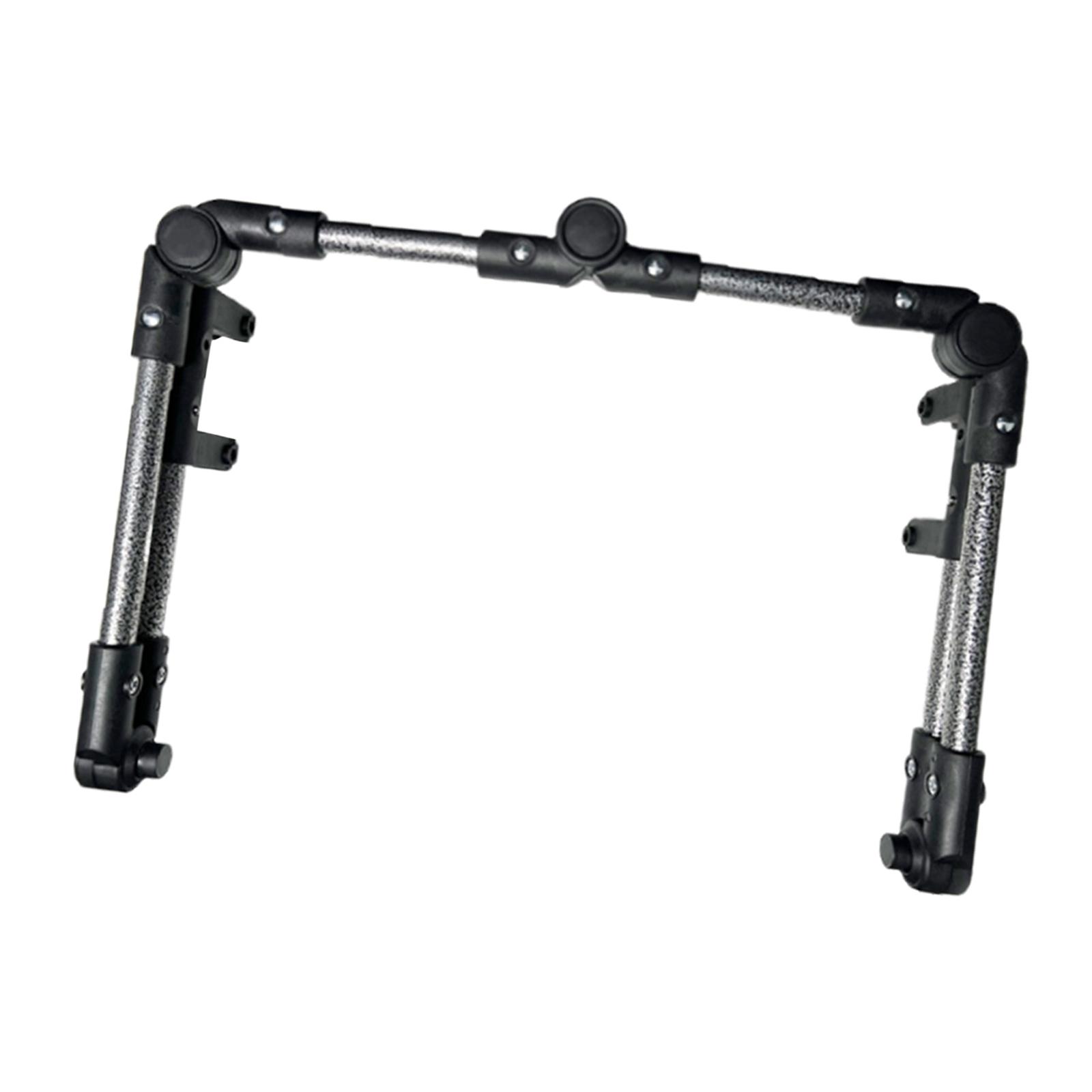 Magideal - Carreta Plegable Con Asa De Empuje Y Barra De Tracción, Fácil De Instalar, Asa De Carro Extraíble, Accesorio Para Carrito De Playa Para Jardín Y Patio