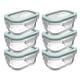 thumbnail image 1 of Set 6 Contenedores Hermeticos Allegra Vidrio 150mL Rectangular, 1 of 3