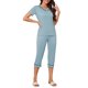 thumbnail image 2 of INSPIRE CHIC Conjunto de Pijama de Modal para Mujer 2 Piezas Conjunto de Descanso con Almohadillas Integradas y Pantalones Sueltos a la Rodilla M Verde, 2 of 6