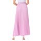 thumbnail image 3 of INSPIRE CHIC Falda Plisada para Mujer con Cintura Alta Elástica y Cinturón, Falda Maxi de Línea A Fluida L Rosa Rosa, 3 of 6