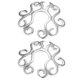 thumbnail image 2 of Clip floral de acero inoxidable plateado hueco de 1 par en anillo de mamilo, 2 of 5
